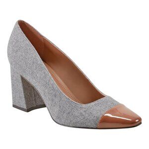 99$ Marc Fisher Kapila Slip On Snip Toe Dress Pumps Size 6.5 US Gray Brown